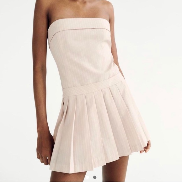 Zara cream pleated dress - Picture 1 of 4